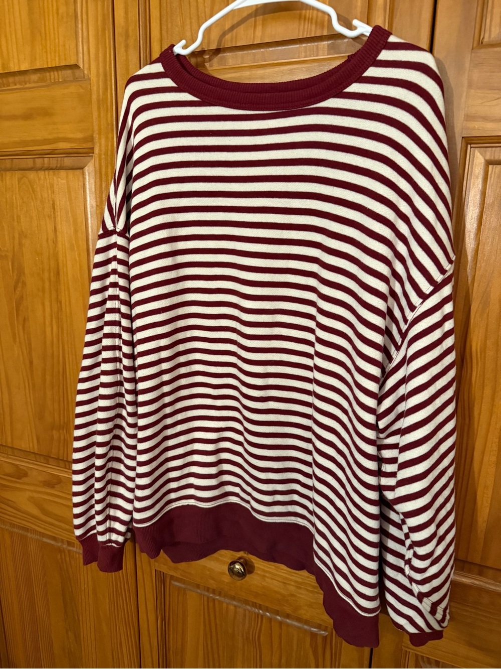 Striped Burgundy Aerie Sweatshirt